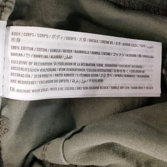 Abercrombie & Fitch Womens Green Cargo Pants Multiple Pockets & Adjustable 28/6 - Picture 9 of 9